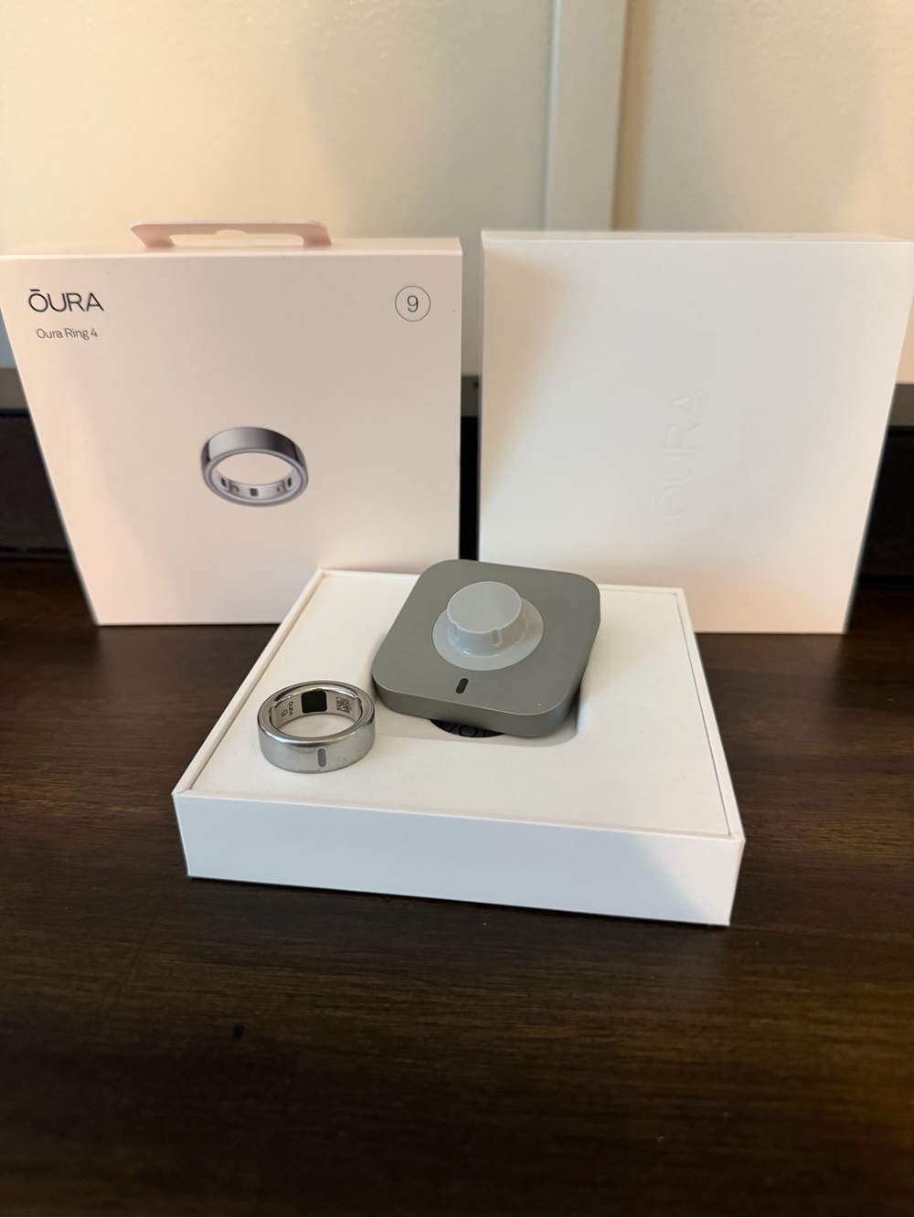 Oura Silver Ring with Charging Dock